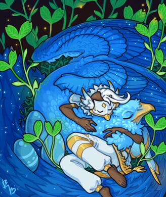 In the Blue Bird Nest, picture for Birdie LeaZ&#39;s Art contest