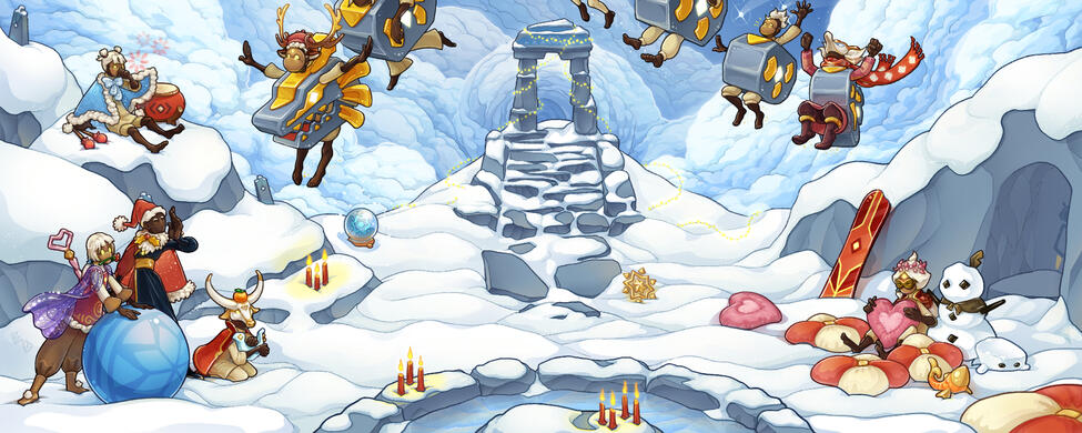 Winter-themed header for Sky CotL VK Group